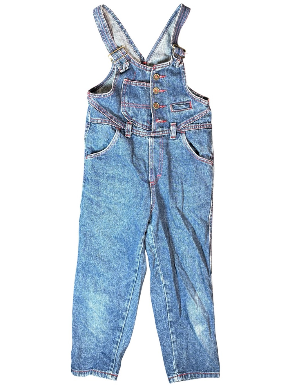 Vintage Silver Unicorn Denim Overalls Girls Size 7 Made USA